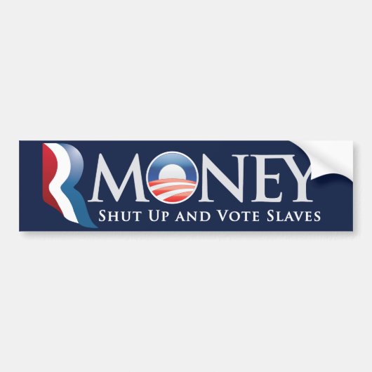 Autocollant De Voiture Adhésif pour pare-chocs de RMoney Romney Obama (Devant)