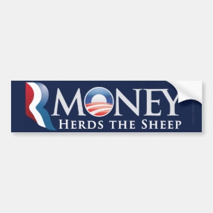 Autocollant De Voiture Adhésif pour pare-chocs de RMoney Romney Obama