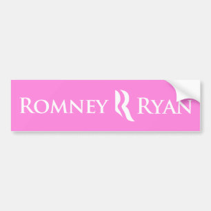Autocollant De Voiture Adhésif pour pare-chocs de Romney Ryan (rose)