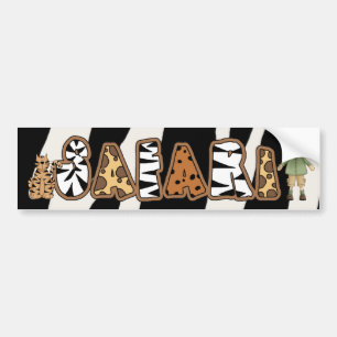 Autocollant De Voiture Adhésif pour pare-chocs de safari de jungle