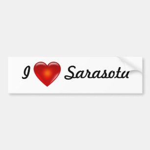 Autocollant De Voiture Adhésif pour pare-chocs de Sarasota du ♥ I