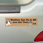 Autocollant De Voiture Adhésif pour pare-chocs de Sheltie (En voiture)