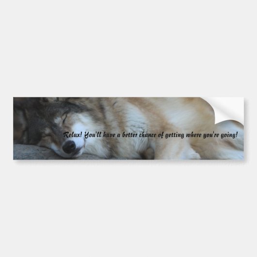 Autocollant De Voiture Adhésif pour pare-chocs de sommeil de loup (Devant)
