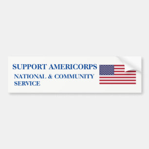AUTOCOLLANT DE VOITURE ADHÉSIF POUR PARE-CHOCS DE SOUTIEN AMERICORPS