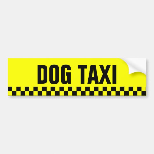 Autocollant De Voiture Adhésif pour pare-chocs de taxi de chien (Devant)