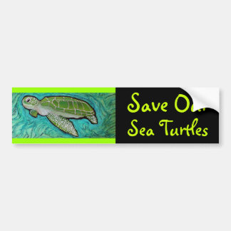 Autocollant De Voiture Adhésif pour pare-chocs de tortue de mer verte