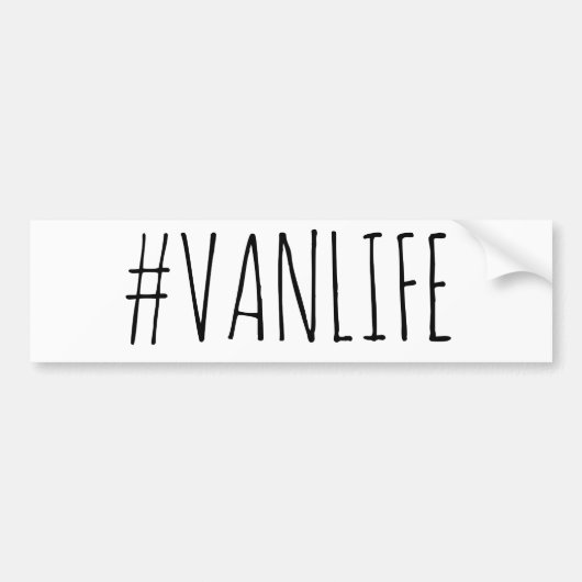 Autocollant De Voiture Adhésif pour pare-chocs de #VANLIFE {simple} (Devant)