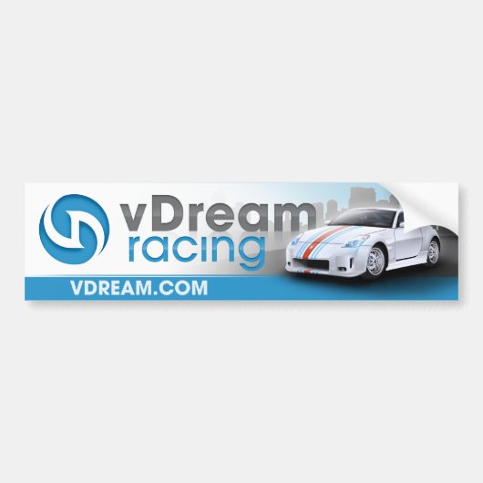 Autocollant De Voiture adhésif pour pare-chocs de vDream (bleu) (Devant)