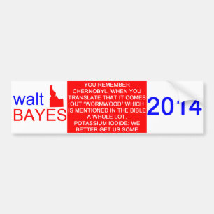 Autocollant De Voiture Adhésif pour pare-chocs de Walt Bayes