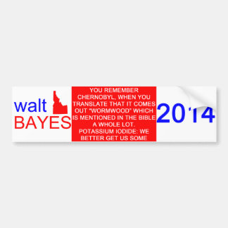 Autocollant De Voiture Adhésif pour pare-chocs de Walt Bayes