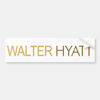 Autocollant De Voiture Adhésif pour pare-chocs de Walter Hyatt