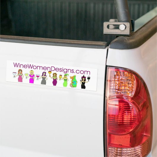 Autocollant De Voiture adhésif pour pare-chocs de WineWomenDesigns.com (Sur camion)