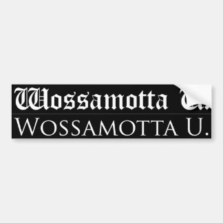 Autocollant De Voiture Adhésif pour pare-chocs de Wossamotta U (2 styles