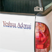 Autocollant De Voiture Adhésif pour pare-chocs de Yeshua Adonai (Sur camion)