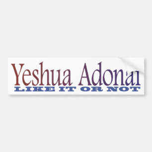 Autocollant De Voiture Adhésif pour pare-chocs de Yeshua Adonai