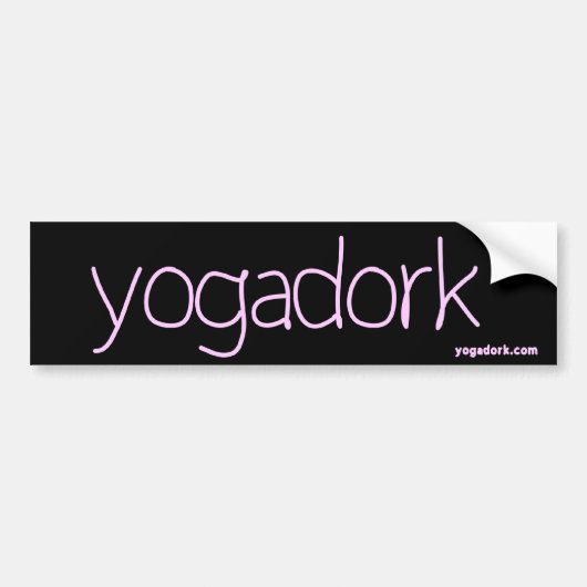 Autocollant De Voiture adhésif pour pare-chocs de yogadork - noir et rose (Devant)