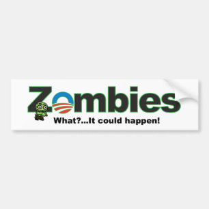 Autocollant De Voiture Adhésif pour pare-chocs de zombi d'Obama