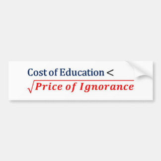 Autocollant De Voiture Adhésif pour pare-chocs d'éducation
