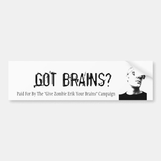 Autocollant De Voiture Adhésif pour pare-chocs d'Erik de zombi (Devant)