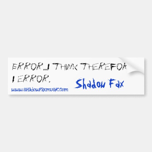 Autocollant De Voiture adhésif pour pare-chocs d'erreur (Devant)