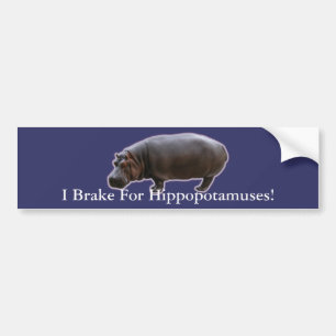 Autocollant De Voiture Adhésif pour pare-chocs d'hippopotame