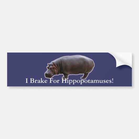 Autocollant De Voiture Adhésif pour pare-chocs d'hippopotame (Devant)