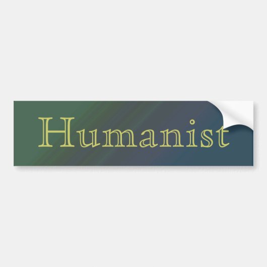 Autocollant De Voiture Adhésif pour pare-chocs d'humaniste (Devant)