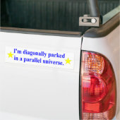 Autocollant De Voiture Adhésif pour pare-chocs "diagonalement garé" (Sur camion)