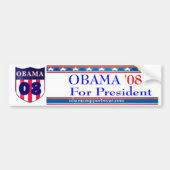 Autocollant De Voiture Adhésif pour pare-chocs d'Obama 08 (Devant)