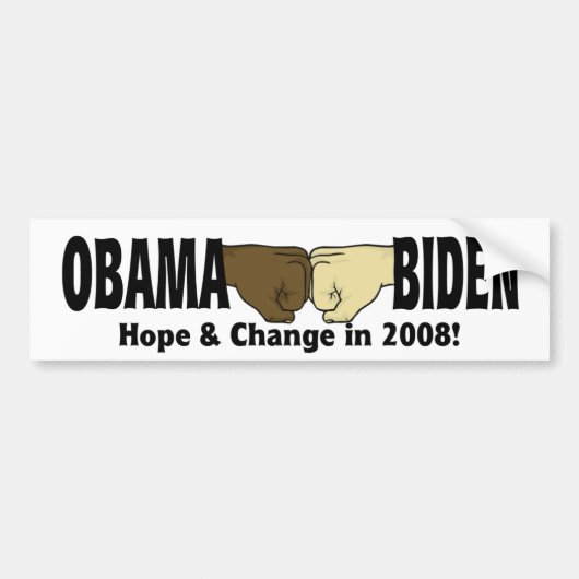 Autocollant De Voiture Adhésif pour pare-chocs d'Obama Biden (Devant)