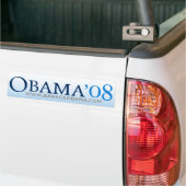 Autocollant De Voiture Adhésif pour pare-chocs d'Obama Biden 08 (Sur camion)