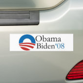 Autocollant De Voiture Adhésif pour pare-chocs d'Obama Biden '08 (En voiture)
