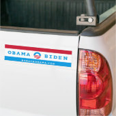 Autocollant De Voiture Adhésif pour pare-chocs d'Obama Biden (rouge, (Sur camion)