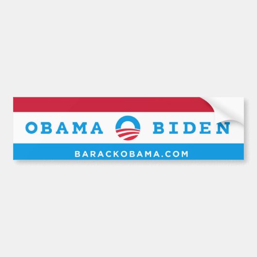 Autocollant De Voiture Adhésif pour pare-chocs d'Obama Biden (rouge, (Devant)