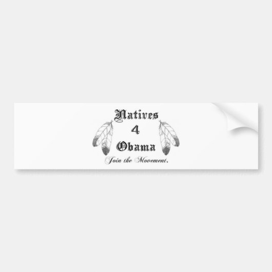 Autocollant De Voiture Adhésif pour pare-chocs d'Obama des indigènes 4 (Devant)
