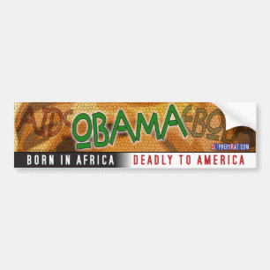 Autocollant De Voiture Adhésif pour pare-chocs d'Obama "soutenu en