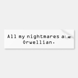 Autocollant De Voiture Adhésif pour pare-chocs d'Orwellian