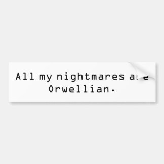 Autocollant De Voiture Adhésif pour pare-chocs d'Orwellian