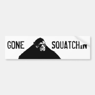 Autocollant De Voiture Adhésif pour pare-chocs drôle allé de Squatchin