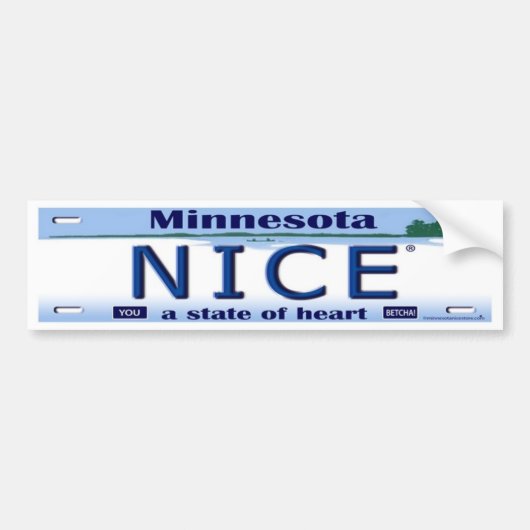 Autocollant De Voiture Adhésif pour pare-chocs du Minnesota Nice® (Devant)