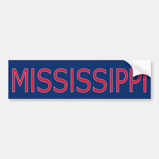 Autocollant De Voiture Adhésif pour pare-chocs du Mississippi (Devant)