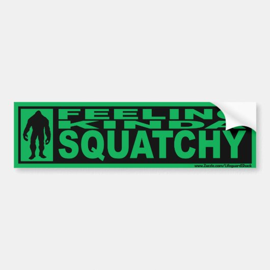 Autocollant De Voiture Adhésif pour pare-chocs du SENTIMENT SQUATCHY - (Devant)
