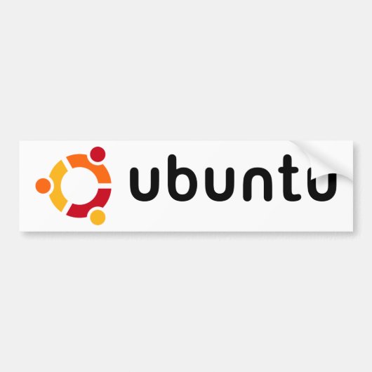 Autocollant De Voiture Adhésif pour pare-chocs d'Ubuntu (Devant)