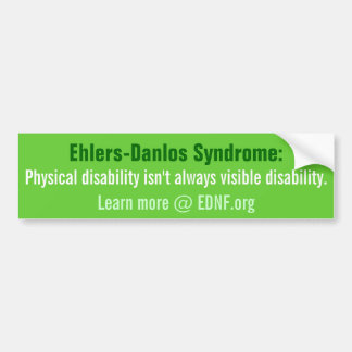 Autocollant De Voiture Adhésif pour pare-chocs (EDS) d'Ehlers-Danlos