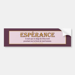 Autocollant De Voiture Adhésif pour pare-chocs : Espérance