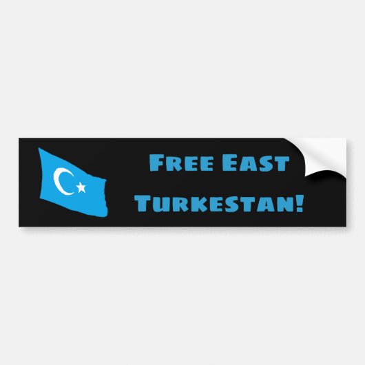 Autocollant De Voiture Adhésif pour pare-chocs est libre de Turkestan (Devant)
