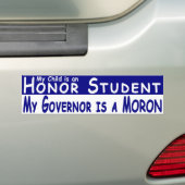 Autocollant De Voiture Adhésif pour pare-chocs - étudiant d'honneur (En voiture)