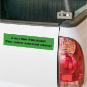 Autocollant De Voiture Adhésif pour pare-chocs féministe (Sur camion)