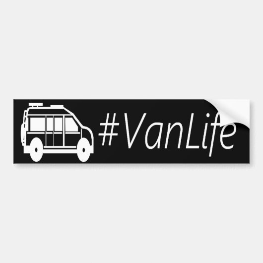Autocollant De Voiture Adhésif pour pare-chocs foncé de #VANLIFE (Devant)