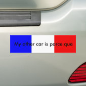 Autocollant De Voiture Adhésif pour pare-chocs français de calembour (En voiture)